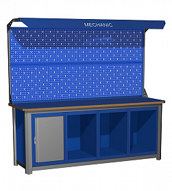 На сайте Трейдимпорт можно недорого купить Верстак четырехтумбовый MECHANIC-М20.0ПС2ПС2ПС2Э2С Верстакофф. 