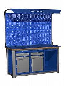 На сайте Трейдимпорт можно недорого купить Верстак трёхтумбовый MECHANIC-М15.2ПС22Э2С Верстакофф. 